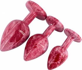 AP-AL001ZY-01 Эмалированная анальная пробка из алюминия с красным кристаллом