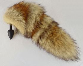 SB-9010 - Анальная пробка TPE/ABS с рыжим хвостом SB-9010 - Анальная пробка TPE/ABS с рыжим хвостом