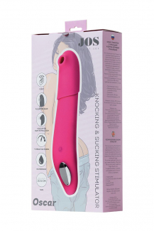 783023 Стимулятор 2 в 1: с пульсацией и вакуум-волновой стимуляцией JOS Oscar, силикон, розовый, 20,