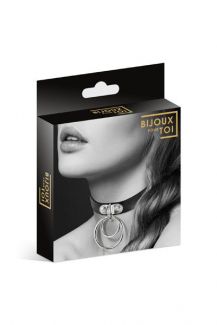 606 003 0 010 Чокер с кольцом черный COLLIER FETISH NOIR