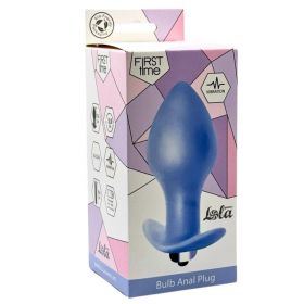 5006-02lola АНАЛЬНАЯ ПРОБКА С ВИБРАЦИЕЙ BULB ANAL PLUG BLUE