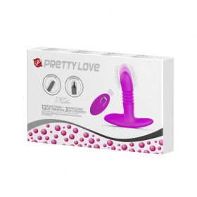 BI-014647W Вибромассажер простаты PrettyLove Heather с пультом ДУ и поступательными движениями
