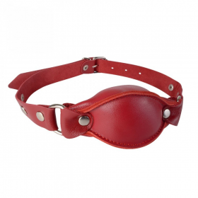 3093-2 Кляп красный кожаный