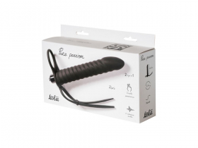 1205-01 ВИБРОНАСАДКА ДЛЯ ДВОЙНОГО ПРОНИКНОВЕНИЯ PURE PASSION RORI BLACK